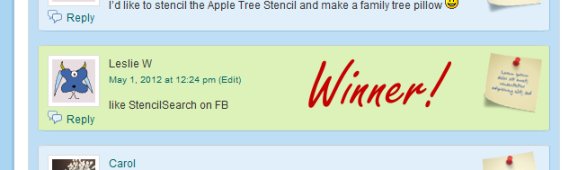 iStencils Giveaway Winner