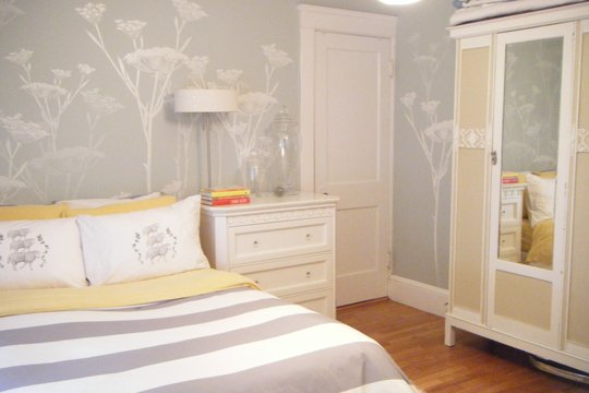 Field of Fennel Stenciled Bedroom