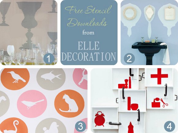 Free Stencil Downloads from ELLE Decoration