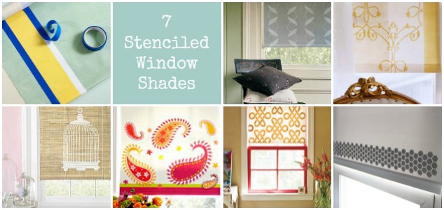 7 stenciled window shades