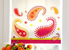 Lowe's Creative Ideas: Stenciled Paisley shade