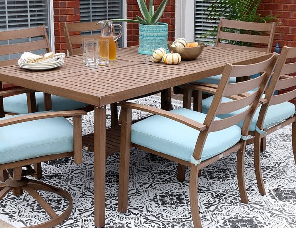 The House of Wood: Stenciled Concrete Rug