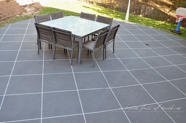 A House Full of Sunshine's Painted Patio